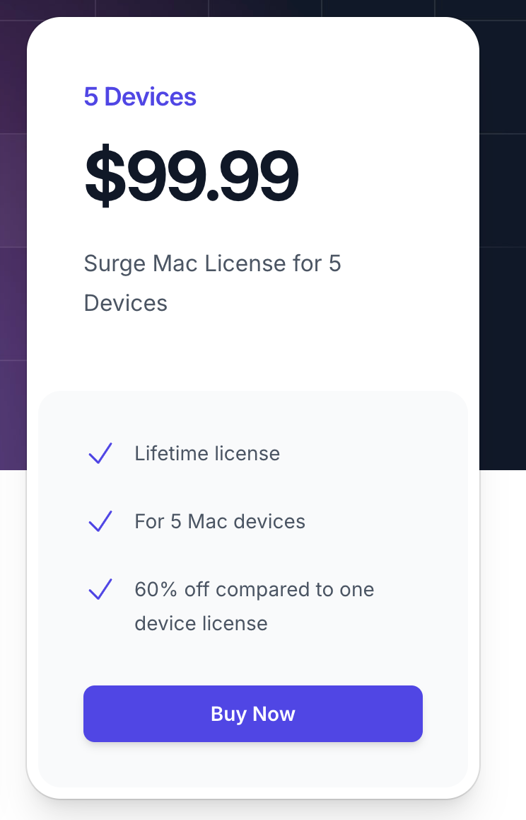 surge for mac 5人车已开-不开了